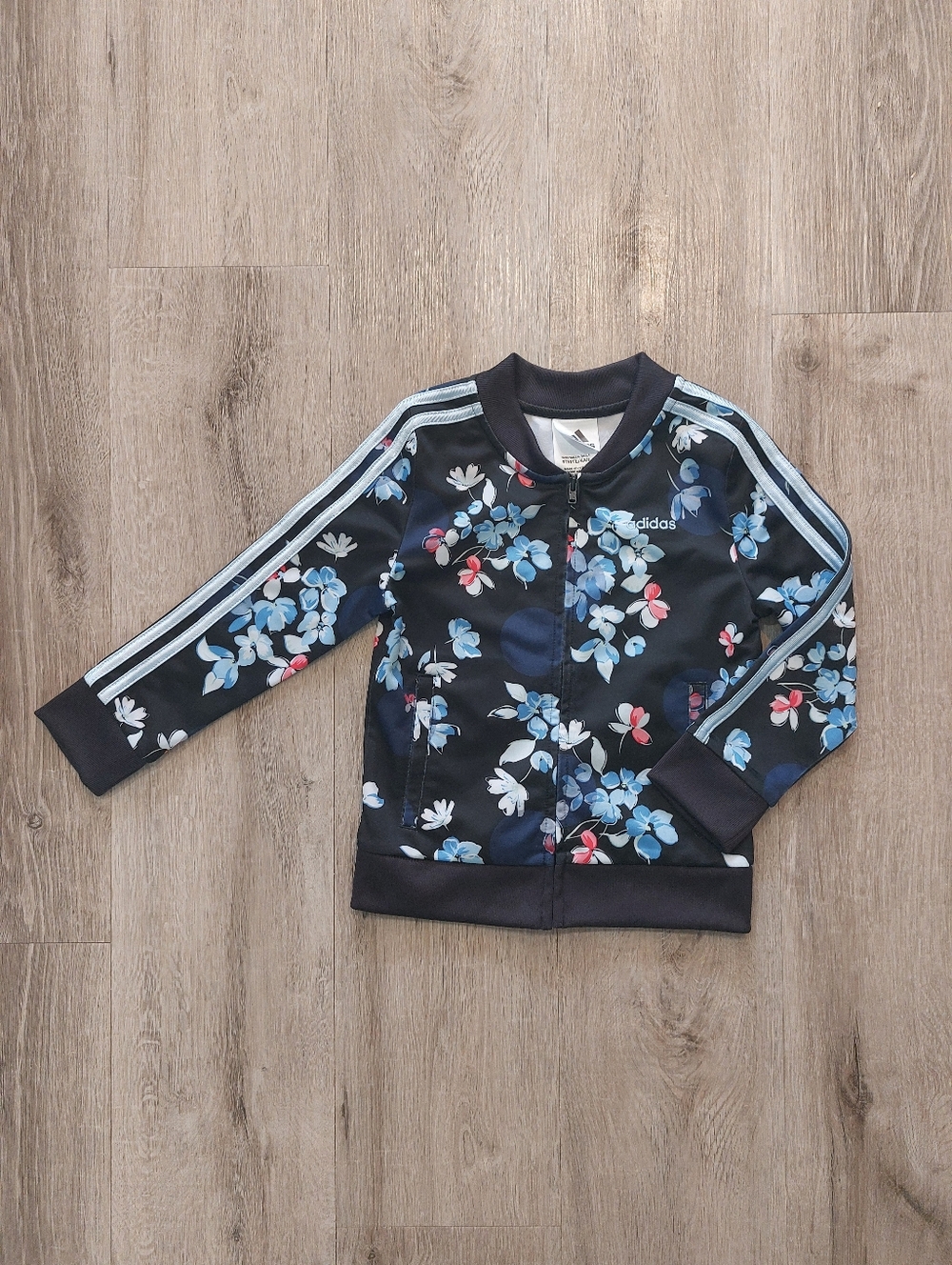 Adidas Floral Track Jacket Girl Size 4T